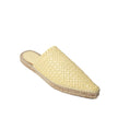 Yellow Leather EspadrilleLagoon Espadrilles in Yellow with Intreccio Bottega Veneta. Pointed toe, open back, light yellow upper with iconic intrecciato motif, woven rope sole, rubber details on the outside. Composition: 100% Leather Internal SKU: 25MG27 B