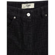 Black Cotton Slim Fit JeansBlack Fendi Logo Jacquard Jeans. In Black Cotton, five pockets, button and covered zipper closure, on back leather tag with engraved logo. Tone-on-tone allover logo printed all over the pants. Slim fit. Sku Brand : FLP851AT1B It