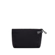 Black Nylon Clutch BagBottega Veneta Black Nylon Light Paper Clutch. Padded nylon clutch bag, top zip opening and leather pull. Single compartment, inside pocket. Leather tag with tone-on-tone printed logo, removable leather handle with woven motif. Compo