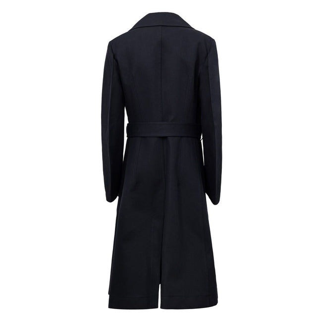 Blue Cotton Trench CoatDouble Cotton Canvas Trench Coat in Bottega Veneta Blue. Front fastening with covered buttons, removable belt, two side welt pockets, Ulster collar, small vent on the back, unlined. Composition: 100% Cotton SKU Brand: 713613V0BT0402