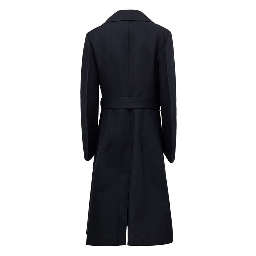 Blue Cotton Trench CoatDouble Cotton Canvas Trench Coat in Bottega Veneta Blue. Front fastening with covered buttons, removable belt, two side welt pockets, Ulster collar, small vent on the back, unlined. Composition: 100% Cotton SKU Brand: 713613V0BT0402