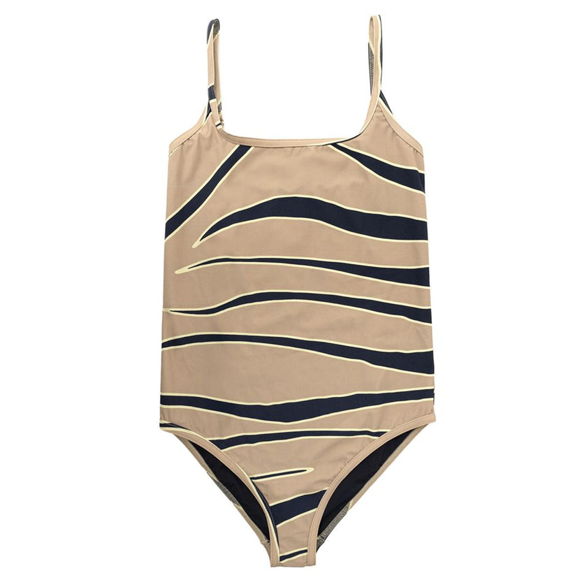 Beige Polyamide One-Piece SwimsuitBottega Veneta Animal Print One-Piece Swimsuit. In beige/navy blue nylon, with adjustable straps, classic line. Internally lined. Composition: 100% Polyamide Internal SKU: 25MAR103 Brand SKU: 756475V37LO9601Beige Polyamid