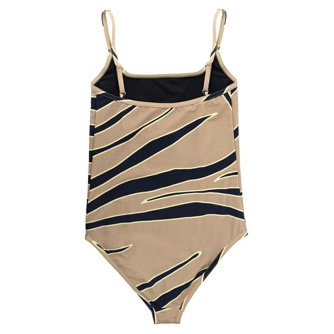 Beige Polyamide One-Piece SwimsuitBottega Veneta Animal Print One-Piece Swimsuit. In beige/navy blue nylon, with adjustable straps, classic line. Internally lined. Composition: 100% Polyamide Internal SKU: 25MAR103 Brand SKU: 756475V37LO9601Beige Polyamid