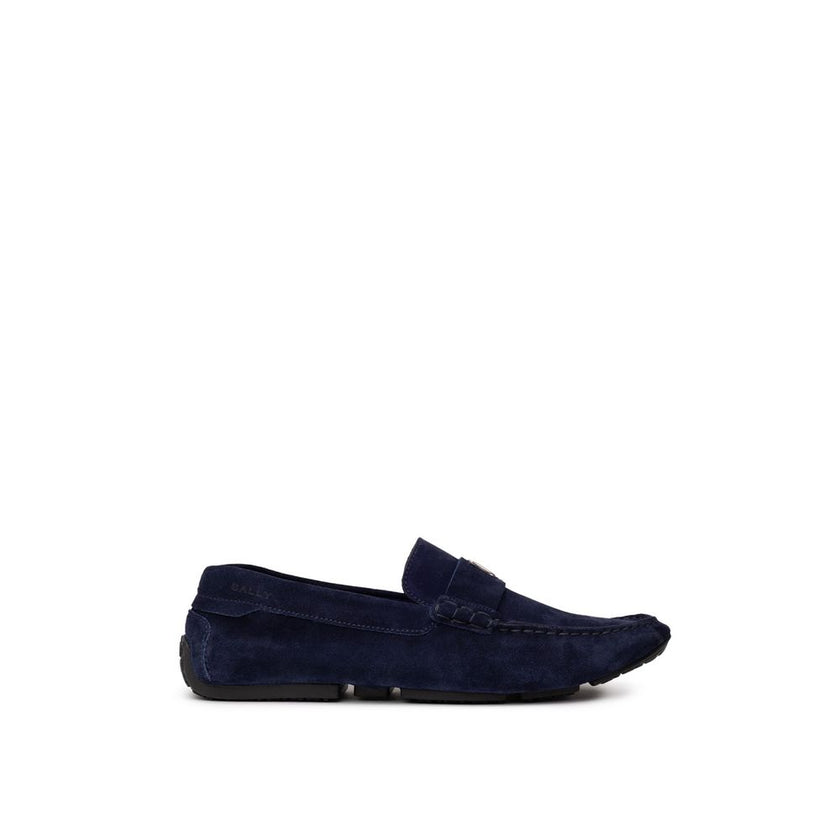 Blue Leather MoccassinBally Blue Suede Loafers with Logo. In blue suede, rounded toe, insole with logo, applied metal logo. Segmented rubber outsole. Size 8.5EU – 43IT Composition: 100% Leather Internal SKU: 25MG33Blue Leather Moccassin${tagsBallyAulae Bl