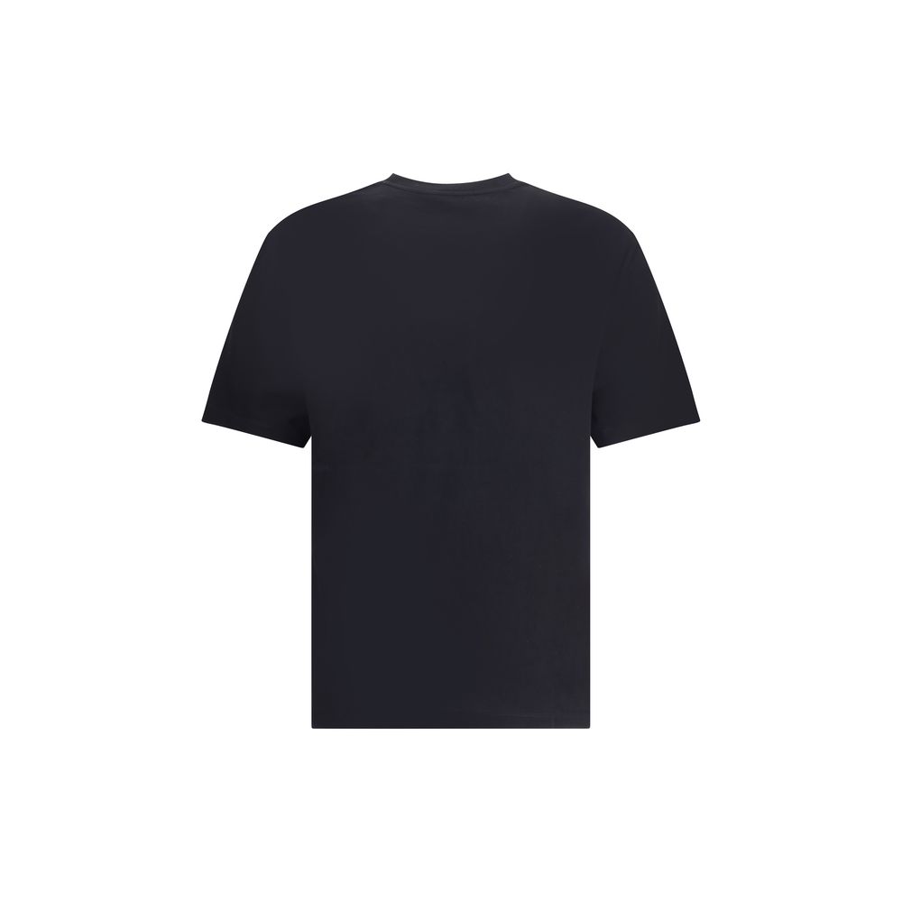Black Cotton T-ShirtCotton T-Shirt by Versace featuring a ribbed crew neck and iconic contrasting monogram on the front, embellished with a Medusa maxi head. A distinctive garment that combines comfort and bold style. Season: AW25 Fit: Regular Composition