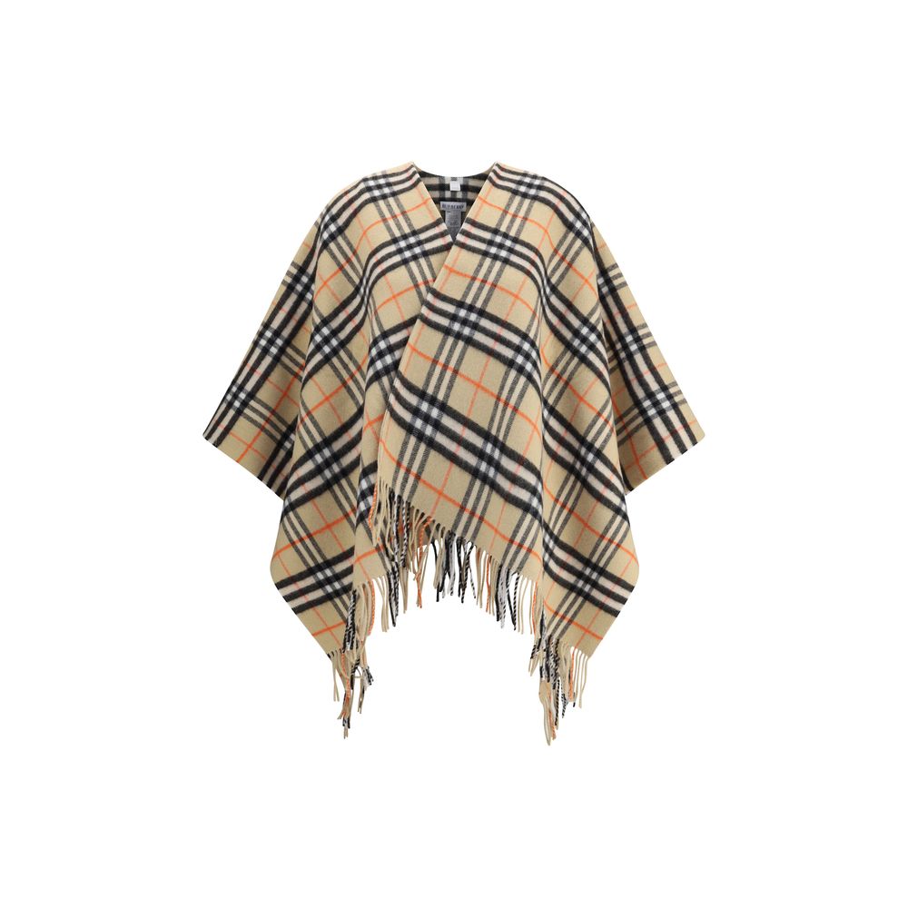 Multicolor Wool CoatThe Burberry Wool Cashmere Cape is crafted from lightweight fabrics woven with the iconic Burberry Check in a historic Scottish weaving mill with over 200 years of experience. The fabric is washed with local spring water and double-was