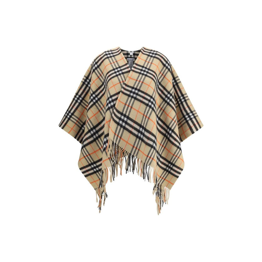 Multicolor Wool CoatThe Burberry Wool Cashmere Cape is crafted from lightweight fabrics woven with the iconic Burberry Check in a historic Scottish weaving mill with over 200 years of experience. The fabric is washed with local spring water and double-was