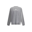 Gray Cotton SweatshirtCotton Sweater by Balenciaga features a ribbed crew neck that ensures comfort and style. The garment features the iconic contrasting monogram on the front, a distinctive element that enhances the design. Ribbed cuffs and hem complete