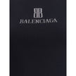 Black Viscose TopTop by Balenciaga, featuring the iconic contrast monogram printed on the front. Made of stretch fabric, this style features a slim fit that enhances the silhouette, perfect for modern, minimalist looks. Ideal to wear alone or paired with