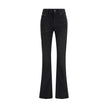 Black Cotton Bootcut JeansBalenciaga’s cotton Jeans combine contemporary design and distinctive details. Featuring a front zipper and button closure, they feature belt loops and a slim fit bootcut pattern that flatters the figure. The five-pocket cut is c