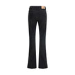 Black Cotton Bootcut JeansBalenciaga’s cotton Jeans combine contemporary design and distinctive details. Featuring a front zipper and button closure, they feature belt loops and a slim fit bootcut pattern that flatters the figure. The five-pocket cut is c