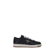 Black Calf Leather Bos Taurus Low Top SneakersPrada’s Downtown leather Sneakers combine sporty lines and iconic details in a refined design. Featuring a paneled construction, they feature a lace-up front closure, perforated round toe and flat sole. The ic