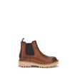 Brown Rubber Chelsea BootsPrada’s Chelsea Ankle Boots reinterpret a timeless classic with a contemporary and functional aesthetic. Made with elastic side inserts, they offer a comfortable and quick fit.The lightened rubber sole and shell construction ensu