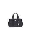 Black Calf Leather Bos Taurus Shoulder BagThe Small Romee Handbag by Michael Kors is a compact and refined accessory made of grained leather with an elegant and durable texture. It is embellished with a pendant bearing the iconic MK initials, the brand’s