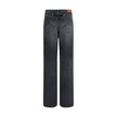 Black Cotton Straight-Leg JeansKenzo’s Futura Jeans reinterpret a denim classic with distinctive details and an urban aesthetic. Featuring a straight cut and the traditional five-pocket style, they feature a front zip and button fastening, belt loops at t