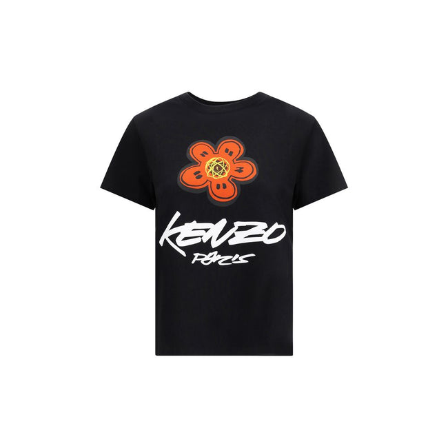 Black Cotton T-ShirtKenzo’s Futura T-Shirt is an iconic garment that combines simplicity and visual identity. Made of soft cotton, it features a ribbed crew neck and an essential fit. On the front, the iconic Kenzo signature and the house’s iconic flower