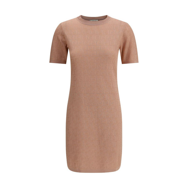 Multicolor Cotton Casual DressFendi’s midi Dress is a celebration of elegance and femininity with a distinctive twist. Featuring a fitted silhouette, it features a crew neck and short sleeves for an essential and refined look. Made from a blend of cotton