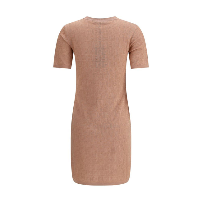 Multicolor Cotton Casual DressFendi’s midi Dress is a celebration of elegance and femininity with a distinctive twist. Featuring a fitted silhouette, it features a crew neck and short sleeves for an essential and refined look. Made from a blend of cotton