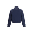 Blue Polyester SweatshirtContemporary style Sweatshirt by Prada, made with a high collar and front zipper closure. Raglan sleeves ensure comfort and freedom of movement, while the two side welt pockets offer practicality and a functional touch. The design