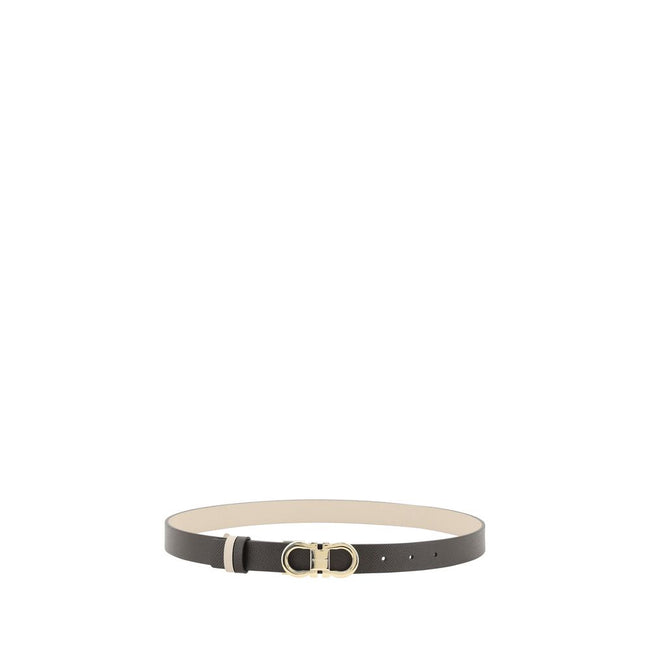 Brown Calf Leather Bos Taurus Regular BeltLeather Belt by Ferragamo, grained leather design, three-dimensional buckle with the brand’s iconic Gancini logo, monochrome double-face design. Thickness: 2 cm. Season: AW25 Composition: 100% Calf Leather Bos Tau