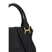 Marcie HandbagCalfskin Marcie Handbag by Chloé, double rigid leather top handle, removable and adjustable leather shoulder strap, top zipper closure, front flap with iconic leather tassel detail, iconic brand monogram press-stamped on front, open front po