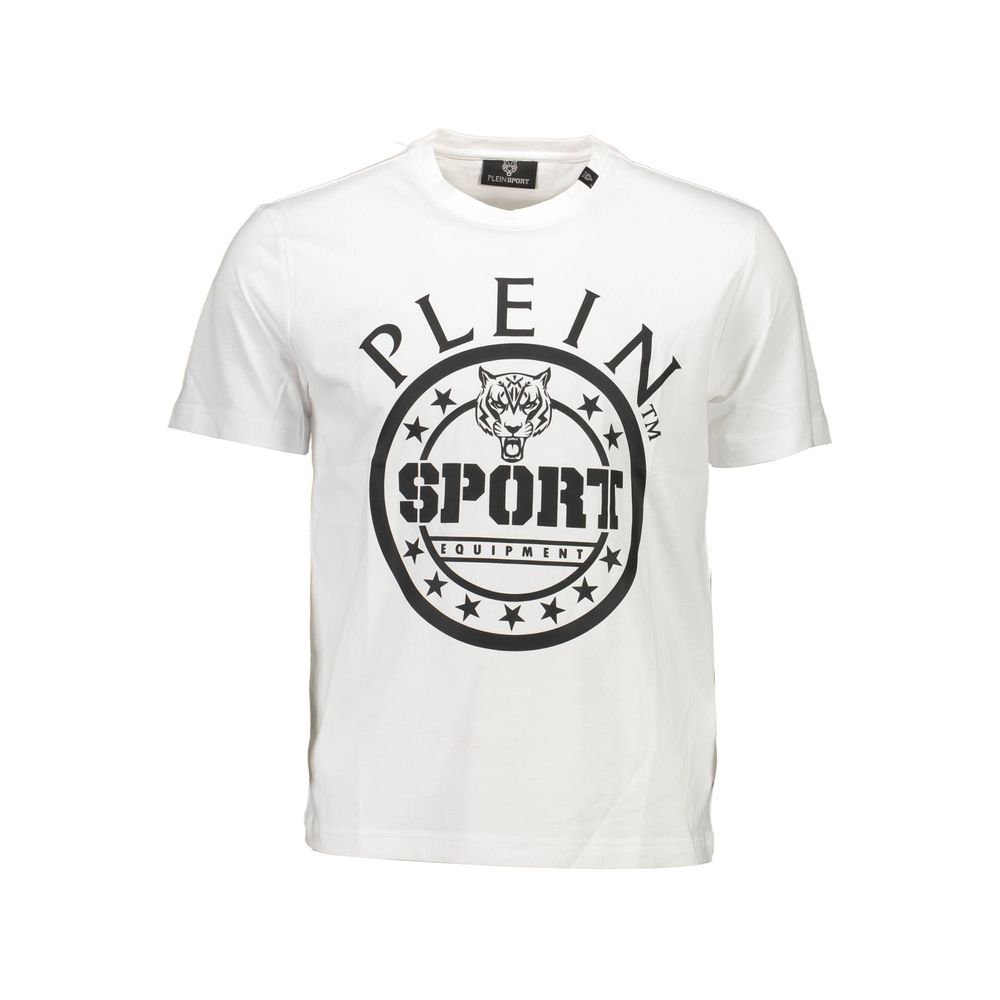 White Cotton T-Shirtshort sleeve t-shirt, crew neck, print, contrasting details, logoWhite Cotton T-Shirt${tagsPlein SportAulae White Cotton T-Shirt Plein SportAulae White Cotton T-Shirt short sleeve t-shirt, crew neck, print, contrasting details, logo 11