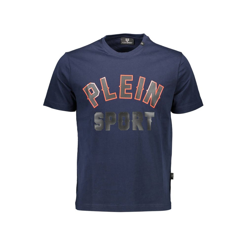 Blue Cotton T-Shirtshort sleeve t-shirt, crew neck, contrasting details, application, logoBlue Cotton T-Shirt${tagsPlein SportAulae Blue Cotton T-Shirt Plein SportAulae Blue Cotton T-Shirt short sleeve t-shirt, crew neck, contrasting details, application,