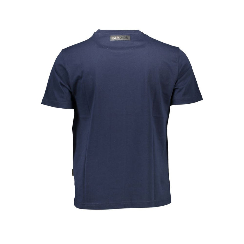 Blue Cotton T-Shirtshort sleeve t-shirt, crew neck, contrasting details, application, logoBlue Cotton T-Shirt${tagsPlein SportAulae Blue Cotton T-Shirt Plein SportAulae Blue Cotton T-Shirt short sleeve t-shirt, crew neck, contrasting details, application,
