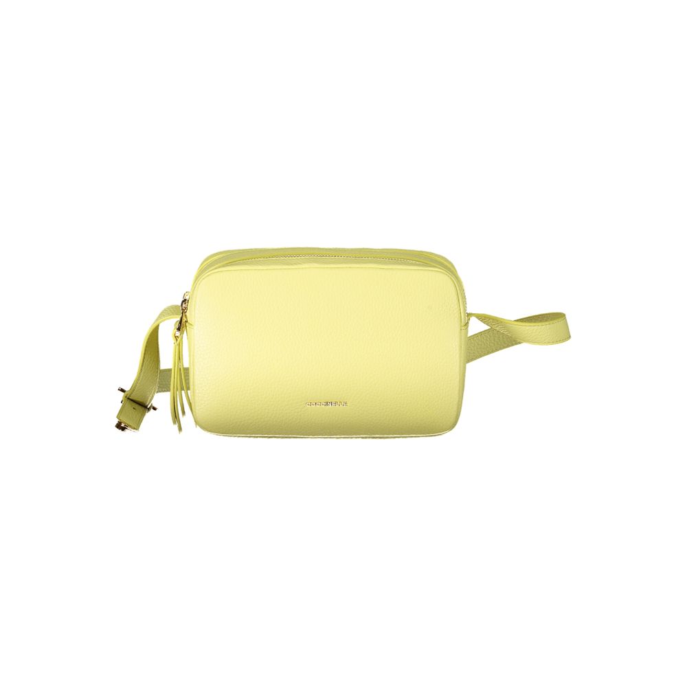 Giallo Leather Shoulder Bag with Logo Embossing