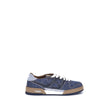 Blue Cotton Low Top SneakersFendi’s lace-up Sneakers combine urban style and iconic details. Crafted from blue denim-effect FF jacquard, they are enriched with contrasting leather-colored stitching and a padded dark blue leather FF appliqué on the side. C