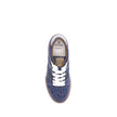Blue Cotton Low Top SneakersFendi’s lace-up Sneakers combine urban style and iconic details. Crafted from blue denim-effect FF jacquard, they are enriched with contrasting leather-colored stitching and a padded dark blue leather FF appliqué on the side. C