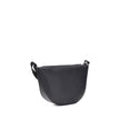 Black Calf Leather Bos Taurus Shoulder BagThe Fendi Melon Shoulder Bag, in the medium size, stands out for its elegant half-moon shape. Crafted from black grained leather, it is embellished with metal FF appliques on the corners and palladium-finish acces