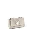 Beige Calf Leather Bos Taurus Shoulder BagChloé’s Heritage Shoulder Bag is a refined and versatile accessory made of soft grained leather. Its aesthetic is embellished with a metallic logo detail on the front, underscoring its design identity. The metal c