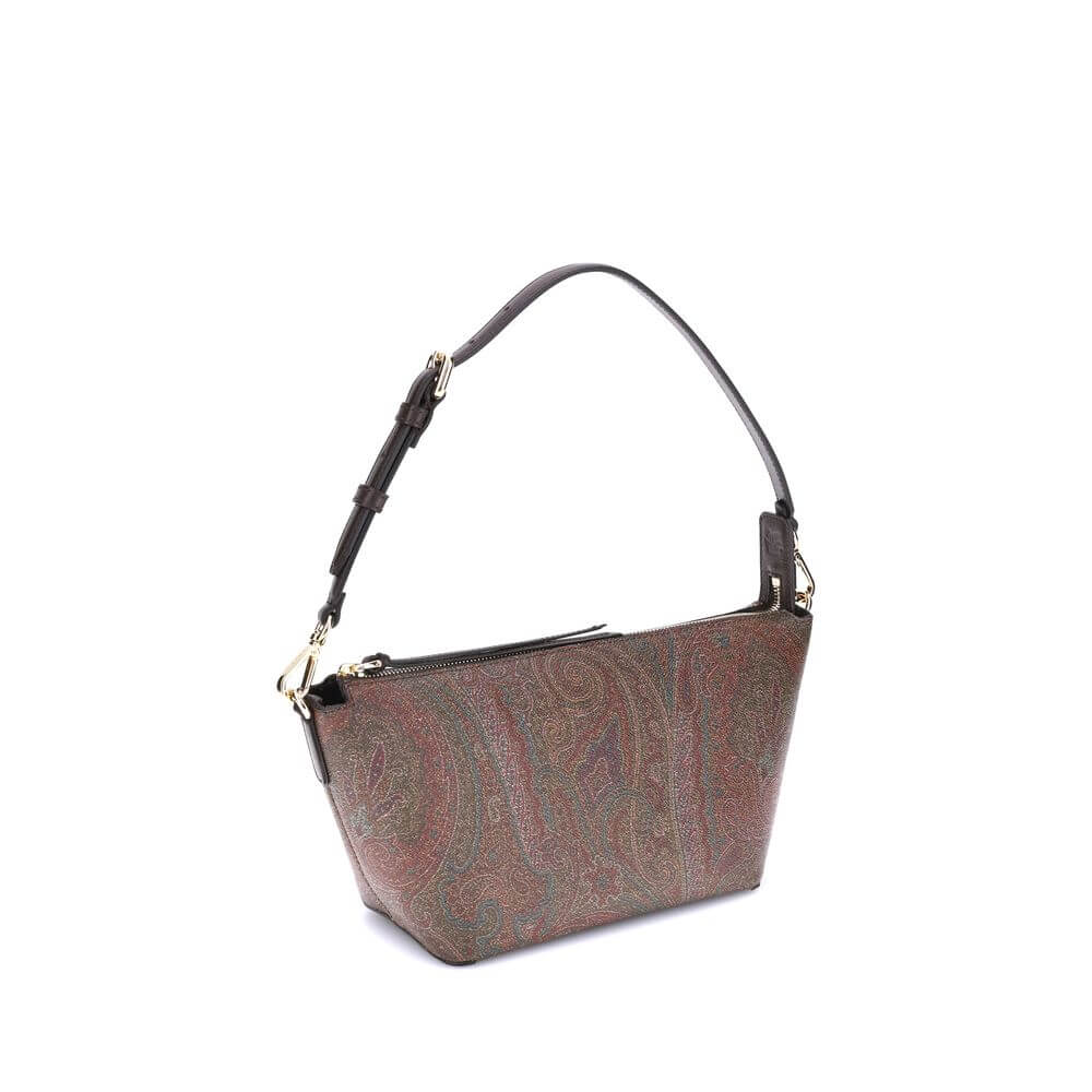 Multicolor Cotton Shoulder BagThe Arnica shoulder bag is crafted from the iconic Paisley jacquard fabric, with a soft suede interior and leather details that enhance its artisanal elegance. Versatile and refined, it can be worn by hand or over the shoulde