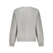 Gray Cotton Women SweaterUnleash the essence of effortless chic with this Calvin Klein masterpiece, a long-sleeved sweatshirt that exudes casual sophistication. The luxurious brushed texture, adorned with intricate embroidery and the iconic Calvin Klein l