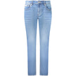Blue Cotton Women's Slim JeanElevate your wardrobe with the timelessly chic Calvin Klein Mid Rise Slim Jeans. Designed for those who dare to stand out while appreciating the comfort of classic denim, these jeans feature a figure-flattering slim fit and a