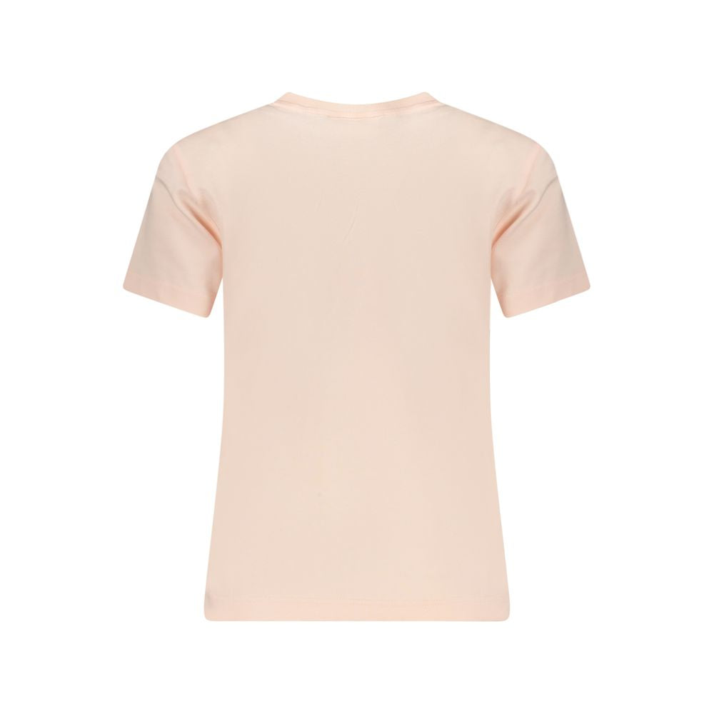 Pink Cotton Women T-ShirtDare to stand out with the emblematic craftsmanship of Calvin Klein. This short sleeve pink tee radiates effortless chic with its bold logo embroidery and classic crew neck. Crafted in sumptuous cotton for ultimate comfort, it’s y