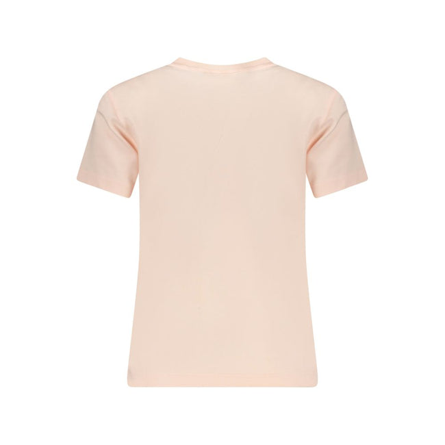 Pink Cotton Women T-ShirtDare to stand out with the emblematic craftsmanship of Calvin Klein. This short sleeve pink tee radiates effortless chic with its bold logo embroidery and classic crew neck. Crafted in sumptuous cotton for ultimate comfort, it’s y