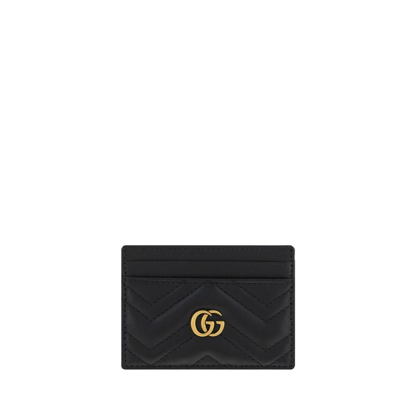 Card HolderCalfskin Card Holder by Gucci, gold GG logo plaque on front, card slots on front and back, matelassé leather print. Season: AW25 Dimension: 10×10 Composition: GENERAL 100% Calf Leather Bos Taurus MADE IN ITALYCard Holder${tagsGucciCard HolderCa