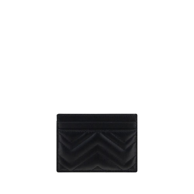 Card HolderCalfskin Card Holder by Gucci, gold GG logo plaque on front, card slots on front and back, matelassé leather print. Season: AW25 Dimension: 10×10 Composition: GENERAL 100% Calf Leather Bos Taurus MADE IN ITALYCard Holder${tagsGucciCard HolderCa