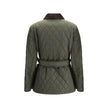 Green Polyamide CoatThe Burberry quilted Jacket is crafted from lightweight Italian-woven nylon, combining functionality with refined style. Featuring a zip and press stud fastening, it is finished with a flattering B-buckle belt. Side patch pockets add p