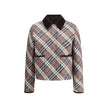 Multicolor Cotton CoatCrafted in England by cotton twill with a Burberry Check motif, the Burberry Quilted Jacket combines elegance and functionality. The cropped, regular-fit model is finished with a corduroy collar and details. Featuring a zip and press