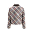 Multicolor Cotton CoatCrafted in England by cotton twill with a Burberry Check motif, the Burberry Quilted Jacket combines elegance and functionality. The cropped, regular-fit model is finished with a corduroy collar and details. Featuring a zip and press