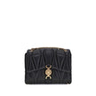 Black Calf Leather Bos Taurus Shoulder BagThe Kleio Shoulder Bag by Versace is crafted from soft quilted lambskin, embellished with the Medusa ’95 metal detail on the front, an iconic symbol of the Maison. The metal chain shoulder strap is versatile and c