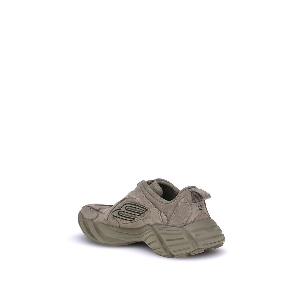 Beige Polyester Athletic SneakersBalenciaga’s Monday Sneakers combine a sporty, contemporary style with refined details. Featuring exposed stitching, they feature the embossed size on the back of the heel and the 3B Sports Icon rubber motif on both sides,