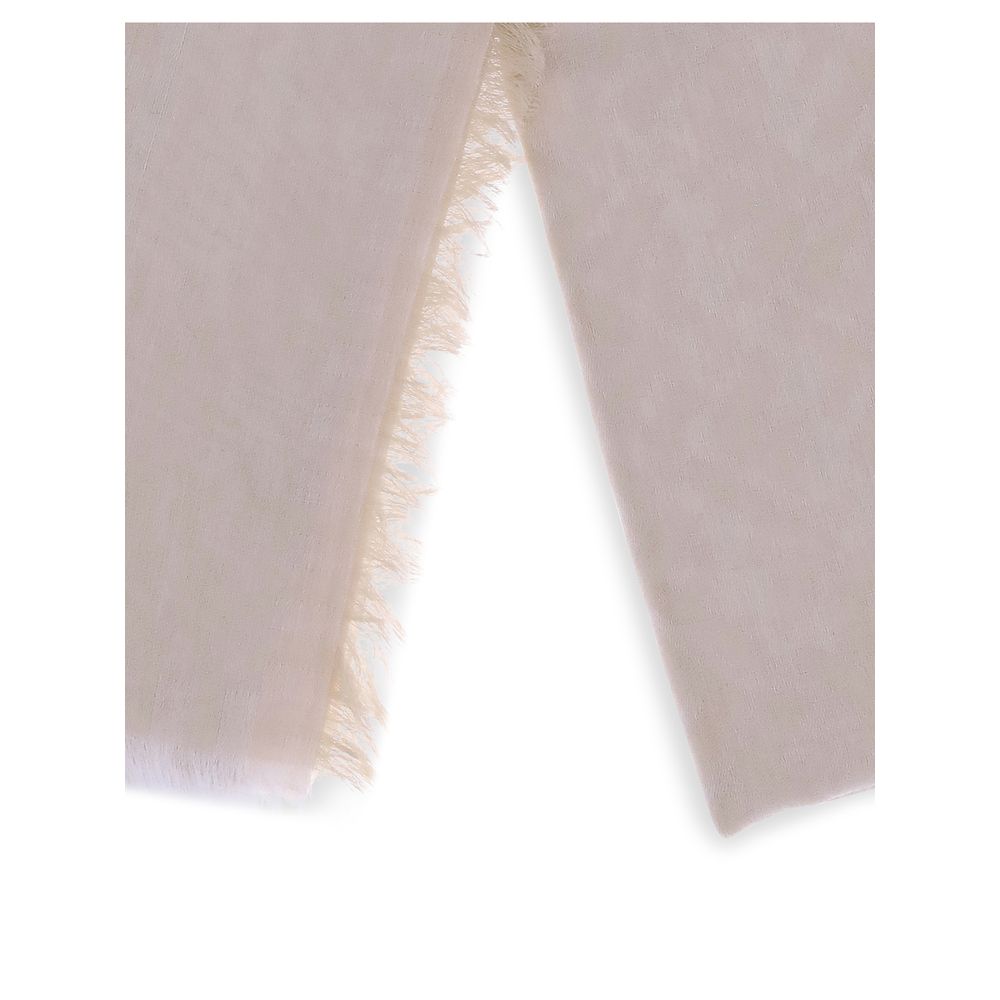 Beige Cotton ScarfThe Fendi FF Scarf is crafted from soft, lightweight cotton yarn and features an elegant diagonal jacquard with an FF motif. The edge is finished with the iconic Pequin stripes, while the frayed edges add a touch of naturalness and style