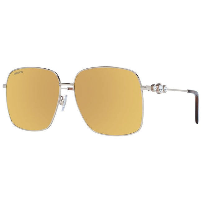 Gold Metal SunglassesGender Women Main color Gold Frame color Gold Frame material Metal Lenses Color Brown Lenses Material Plastic Lenses Effect Mirrored Lenses width 59 Size 59-14-145 Lenses Height 52 Bridge width 14 Frame width 142 Temples Length 145 Fi