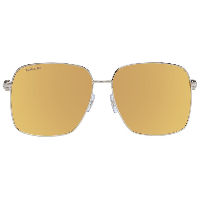 Gold Metal SunglassesGender Women Main color Gold Frame color Gold Frame material Metal Lenses Color Brown Lenses Material Plastic Lenses Effect Mirrored Lenses width 59 Size 59-14-145 Lenses Height 52 Bridge width 14 Frame width 142 Temples Length 145 Fi