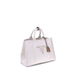 Cream Cotton Shoulder BagPrada’s extra large Jardinière Handbag combines elegance and functionality in a high-quality linen blend. Featuring two tubular handles and exposed topstitching, it has an adjustable and removable ribbon shoulder strap for differe