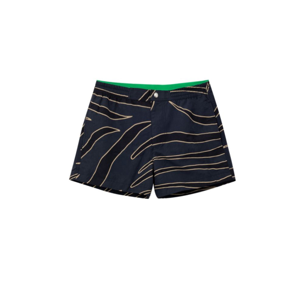 Blue Polyamide Swim ShortsAnimal Print Boxer Costume Bottega Veneta. Elastic waist, visible metal button closure, two side pockets, internal mesh. Composition: 100% Polyamide Internal SKU: 25GIU56 Brand SKU: 729185V37M04004Blue Polyamide Swim Shorts${tags